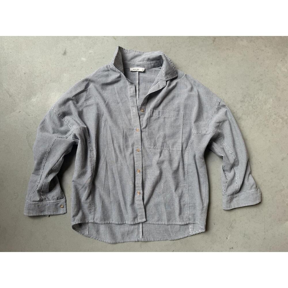 MOD REF Women's Casual Striped Button-Up Shirt